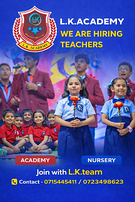 L.k.Academy ...we are hiring smart teachers